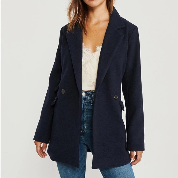 Abercrombie & Fitch Navy Wool Blazer Sz XS - Picture 1 of 9